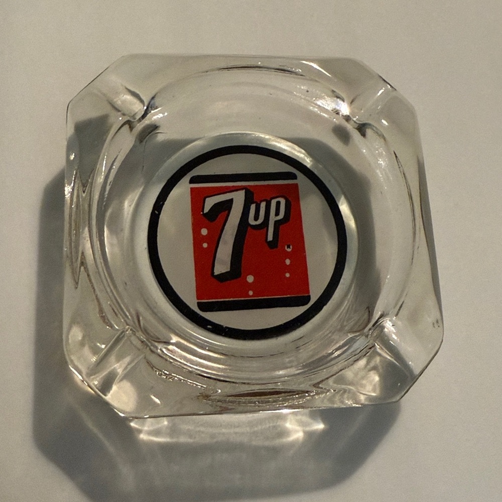 7up Glass Ashtray with Logo